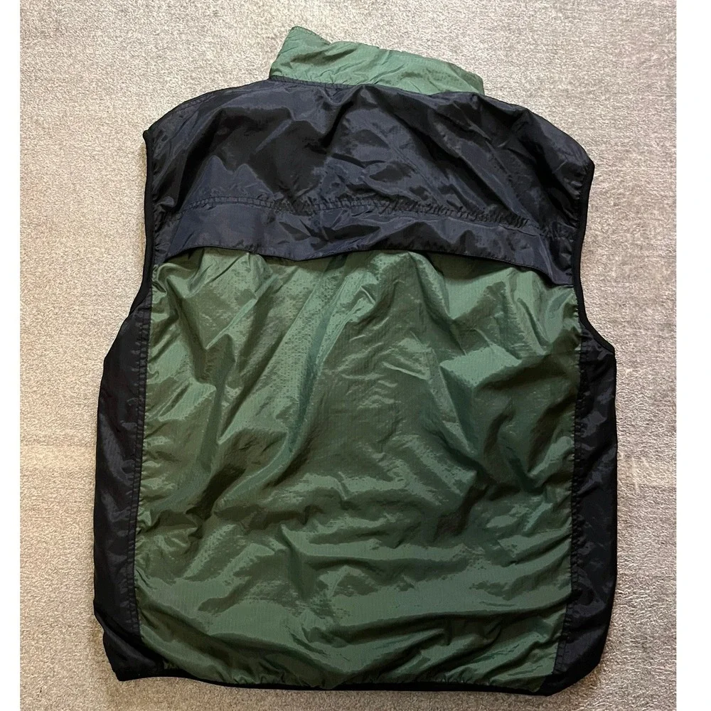 B.U.M. Equipment Vintage Mens Utility Vest Green Black Nylon Mesh Lined Medium